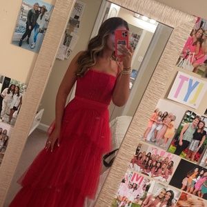 Spaghetti Strap Mesh Corset Gown | Poshmark